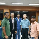 107年 10 月 26 日 生物科技系徐志宏老師與越南太原農林大學生物科技系 Dr. Nguyen Xuan Vu 及印度 Periyar University 博碩士班實習學生 於 生物科技系BT304 進行研究計畫及師生互訪的規劃與討論