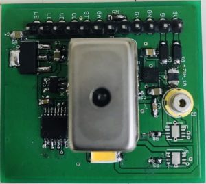 微光譜儀PCB，作為LinkIt 7697 IoT和可攜式DNA檢測系統的模組接口。