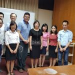 越南太原農林大學森林研究發展所所長 (右四)、生物科技系主任 (右一) 及森林研究發展所四位研究員與國際事務處之國際產學合作會議